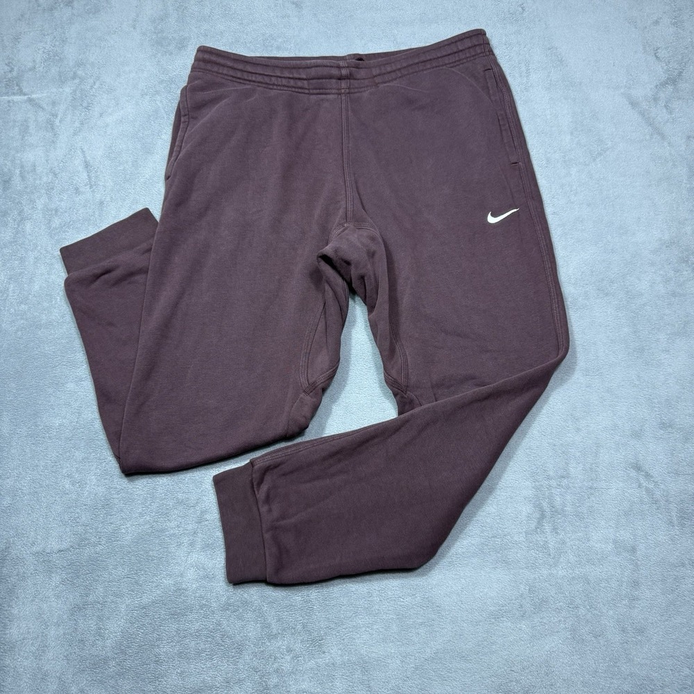 Nike Sweatpants Mens L Burgundy Jogger Taper Athletic Stretch Training Workout